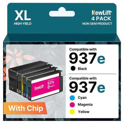NewLift 937 XL Patronen Multipack – Kompatibel für HP, 4-Farben