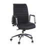 hjh OFFICE ASPERA 10 Chefsessel 600910 Leder Schwarz: Hohe Rückenlehne. Für ergonomisches Sitzen am Büroschreibtisch.