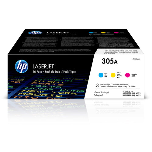 HP 305A (CF370AM) Original Toner Multipack CMY 3er-Pack
