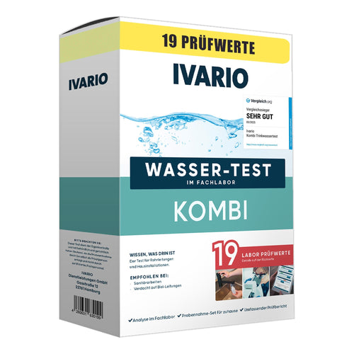 IVARIO Labor-Wassertest Kombi 19-in-1 – Trinkwasser Analyse