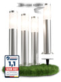 MATO Wegeleuchten Edelstahl 50cm E27 4er Set mit Erdspiess