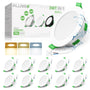 ALUSSO LED Einbaustrahler Dimmbar Ultra Flach 3CCT 68mm IP44 - 10er Set