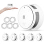 Securize Smart 10J Batterie Rauchmelder Fern-Stummschaltung – 5er Pack, runder, weißer Rauchmelder, meldet Rauch und warnt vor Brand. Fern-Stummschaltung.