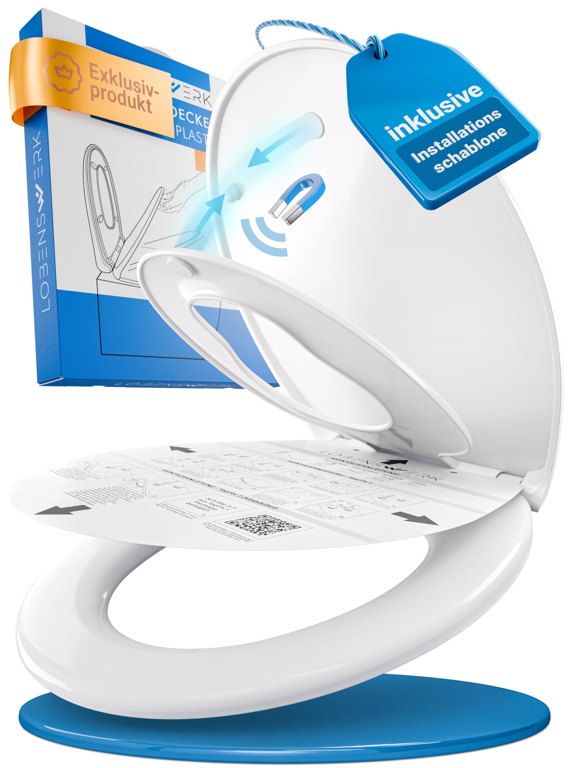 LOBENSWERK Toilettendeckel mit Kindersitz Oval –