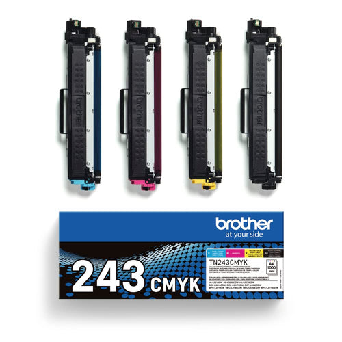 Brother TN-243CMYK Original Tonerkartusche – Multipack. CMYK-Tonerkartuschen für Farbdruck in Laserdruckern.