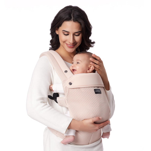 Momcozy Air Mesh Babytrage Ergonomisch Atmungsaktiv - Rosa