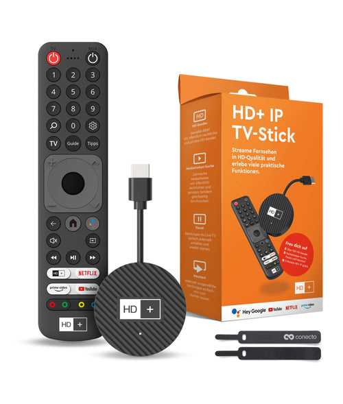 HD+ Stick TV-Receiver – 3 Mt. HD+ gratis & conecto Kabelbinder