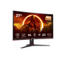 AOC Gaming CQ27G2SE 27 Zoll QHD Curved Monitor - 165 Hz. Schwarzer Curved-Monitor für QHD-Gaming.
