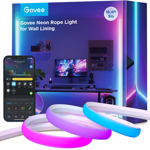 Govee Neon LED Streifen RGBIC 5M für Sockelleiste – Matter