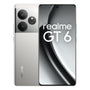 realme GT6 5G Smartphone, rechteckig, fluid silver. Mobiles Kommunikationsgerät mit 256GB Speicher für Apps und 5G Mobilfunk.