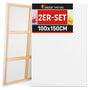 Zenacolor Leinwand zum Bemalen - 100x150 cm, 2er Set