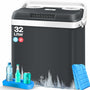 KESSER® Kühlbox Thermo-Elektrisch – 32L Kühlen/Wärmen 12/230V, rechteckig, zur mobilen Temperierung von Speisen und Getränken.