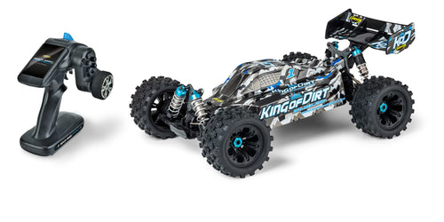 Carson King of Dirt Buggy 500409063 1:8 RC Buggy - 4S RTR, robustes Offroad-Design. Ferngesteuert für schnelle Offroad-Rennen.