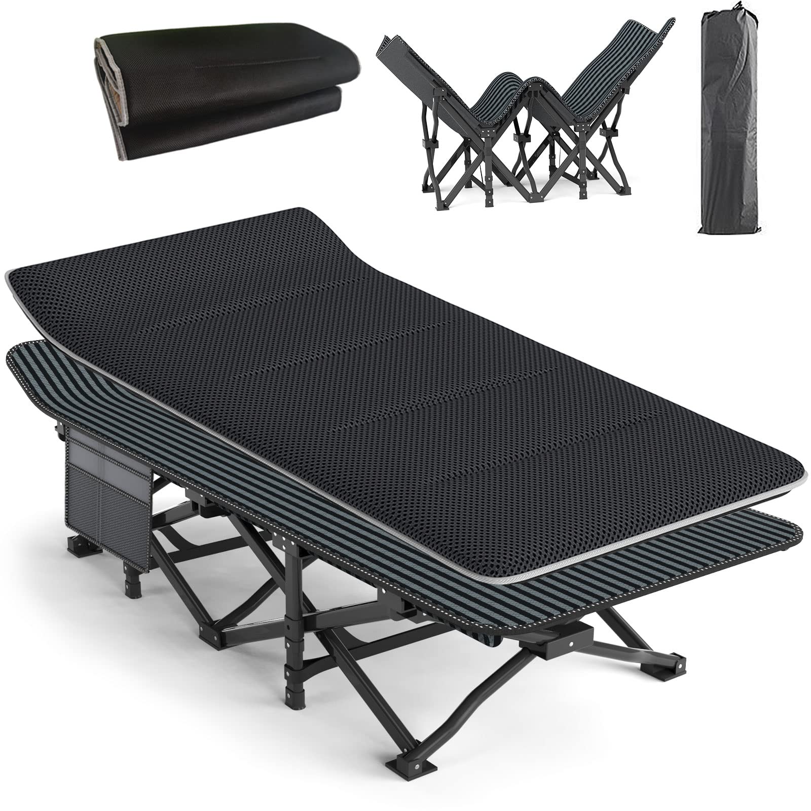 camping liege klappbar Klappbares Feldbett 200 kg – Robust, Bequem & Portabel – pandaloo.ch
