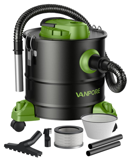 VANPORE Aschesauger 1200W 20L Fahrgestell - Grün