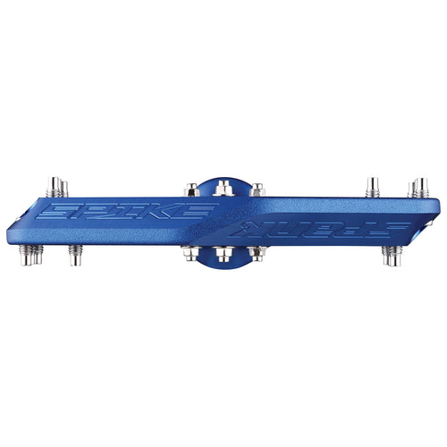 Spank Spike Reboot Mountainbike Flachpedale – Blau. Blaue Flachpedale zur direkten Kraftübertragung vom Fahrer auf das Mountainbike.