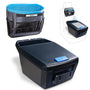 Sortimo AutoAssistent Office Organizer Set - Schwarz/Blau/Grau. Kompaktes, modulares Ordnungssystem zur Aufbewahrung von Büromaterial und Dokumenten im Fahrzeug.