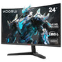 KOORUI 24E6CA Gaming Monitor, 24 Zoll Curved, Schwarz. Bietet 180Hz Bildwiederholrate für flüssiges Gaming.