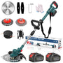 Hengriacly Akku Rasentrimmer für Makita – Set mit 2x4.0Ah Akkus. Grüner Trimmer mit Fadenkopf zum präzisen Rasenschnitt.