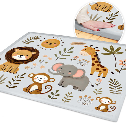 KIDDY KINGDOM Premium Spielmatte Baby – Memory Schaum 180x140cm Grau