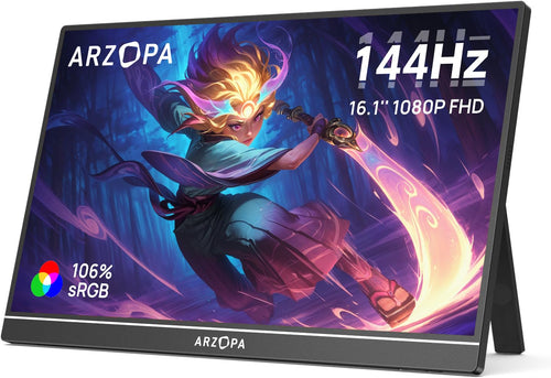 ARZOPA Z1FC Tragbarer Gaming Monitor - 16.1" 144Hz FHD HDR