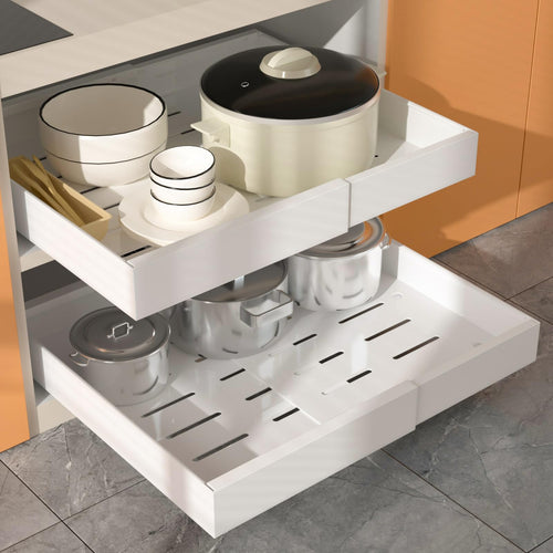 WIMEORS Ausziehbarer Schrankorganisator – 2er Set, 53 cm Tiefe