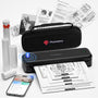 Phomemo M834 Mobiler A4 Thermodrucker Tragbar - Schwarz, rechteckiges Gerät. Druckt A4 Dokumente unterwegs.