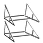 SAVOLAR Solarmodul Neigungshalterung Balkonkraftwerk, 2er Set. Silberne Aluminiumprofile ermöglichen die optimale Winkelausrichtung für Solarmodule am Balkon.
