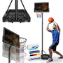 ArtSport Basketball Korbanlage höhenverstellbar 255-305 cm Outdoor: Weißes Backboard, roter Ring, höhenverstellbar. Zum Basketballspiel im Freien.