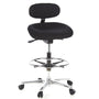 hjh OFFICE 608300 Work MF Arbeitsstuhl Stehhilfe Schwarz. Stützt bei stehenden Arbeiten oder erlaubt aktives Sitzen am Schreibtisch.
