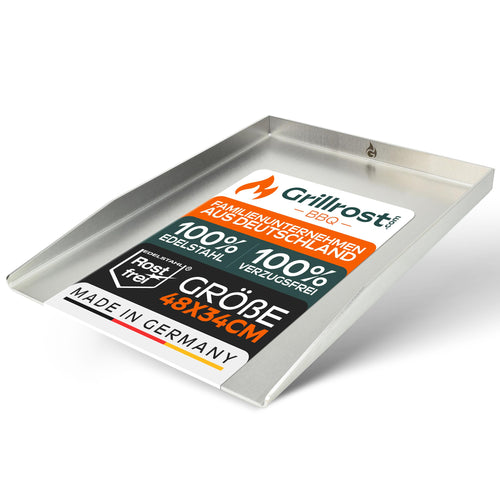 Edelstahl Plancha für Genesis II / Broil King 48x34cm 4mm: rechteckige, 4mm starke Grillplatte zum Braten & Garen auf dem Gasgrill.