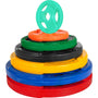 GORILLA SPORTS® Fitness Hantelscheiben 50mm Gummi mit Griffe. Runde, schwarze Gummischeiben mit 50mm Bohrung und integrierten Griffen. Zum Krafttraining.