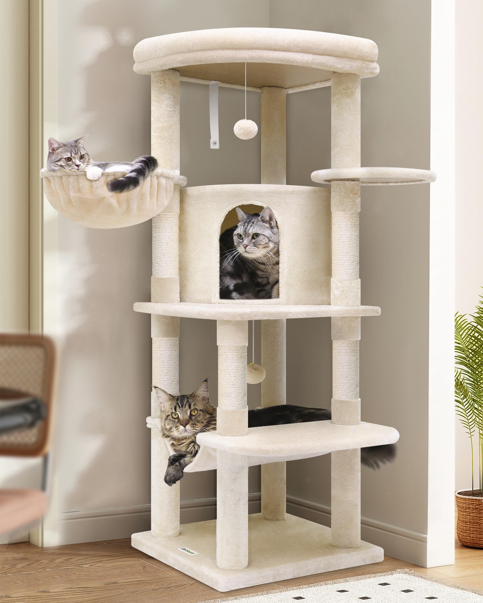 Kratzbaum Eckdesign für Mehrkatzen