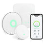 Airthings House Kit Radon & Raumluft Monitor - Mehrraum 420. Weiße, kompakte Monitore überwachen Radon und Raumluftwerte.
