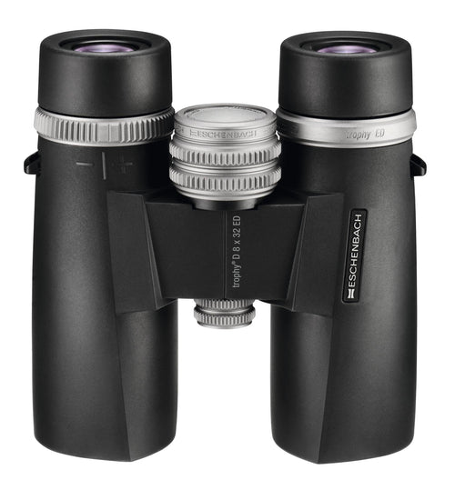 Eschenbach Optik Trophy D 8x32 Fernglas - Weitwinkel Optik. Schwarzes Fernglas zur Beobachtung mit weitem Sichtfeld.