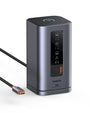 Baseus Spacemate 11-in-1 Docking Station: Graues, rechteckiges Gerät erweitert Laptop-Konnektivität für 3 Monitore & 100W PD.