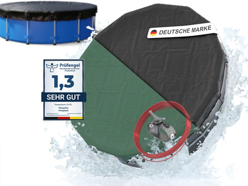 Planenfux Poolabdeckung rund 305 cm – Solar Abdeckplane Ø 380 cm