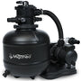 Miganeo Dynamic 8000 Pro Sandfilteranlage, schwarz, 370mm runder Filterkessel. Filtert Poolwasser.