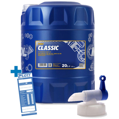 MANNOL Classic 10W-40 Motorenöl - 20L ACEA A3/B4 mit Hahn