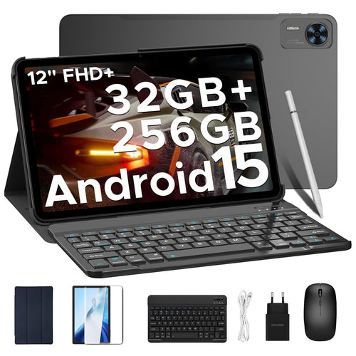 DOOGEE T36 neues Android 15 Tablet 12 Zoll - 4G LTE. 12-Zoll-Tablet mit Android 15 für 4G LTE Mobilfunk.
