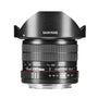 Samyang 3.5/8mm Fisheye II Objektiv Sony A Manuell Schwarz. Schwarzes Fisheye mit gewölbter Frontlinse für extrem weite, verzerrte Superweitwinkel.