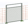 VOSS.farming Weidezaun Netz-Tür 90cm - 86cm Breite elektr. Elektrifizierbares Gittertor für sichere Personenpassage im Weidezaun.