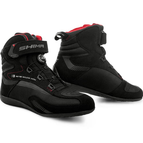 SHIMA EXO Motorrad Schuhe Herren Leder ATOP Protektoren - Schwarz Gr. 45. Für Schutz und Halt beim Fahren.