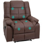 HOMCOM Elektrischer Massagesessel Relaxsessel Kunstleder Braun. Brauner Sessel mit elektrischer Massagefunktion zur Muskelentspannung.
