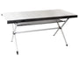 BRUNNER Accelerate Rolltisch, klappbar – Modell 0406092N, mit silberner Alu-Rolltop-Platte und Klappgestell. Ideal für Camping.