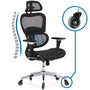 KLIM K800 Ergonomischer Bürostuhl – Lendenstütze, 4D Armlehnen. Schwarzer Bürostuhl mit hoher Rückenlehne für ergonomisches Sitzen am Schreibtisch.