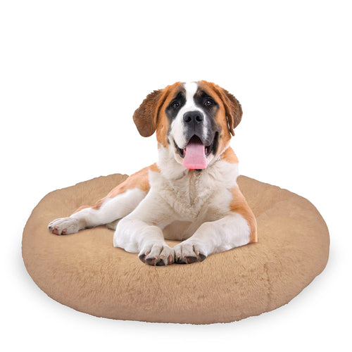 Mediashop Peaceful Pooch XL, ein Donut-Hundebett, das grossen Hunden einen komfortablen Ruheplatz bietet.