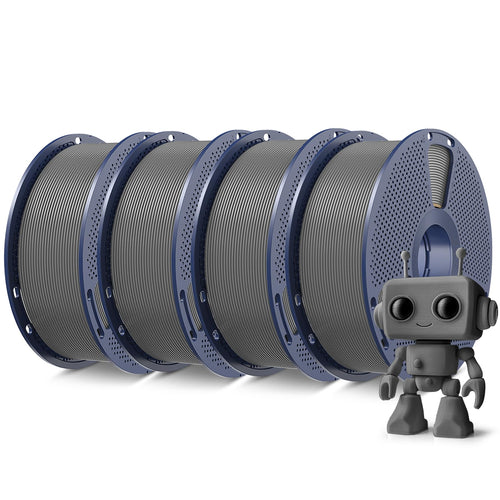 SUNLU PLA Meta High Speed 3D Drucker Filament - 4KG 1.75mm Meta Grau, auf Spule, für schnellen 3D-Druck.