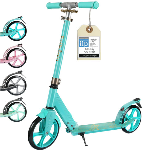 Rollkönig Cityroller faltbar – Grosse Räder für Kinder & Erwachsene
