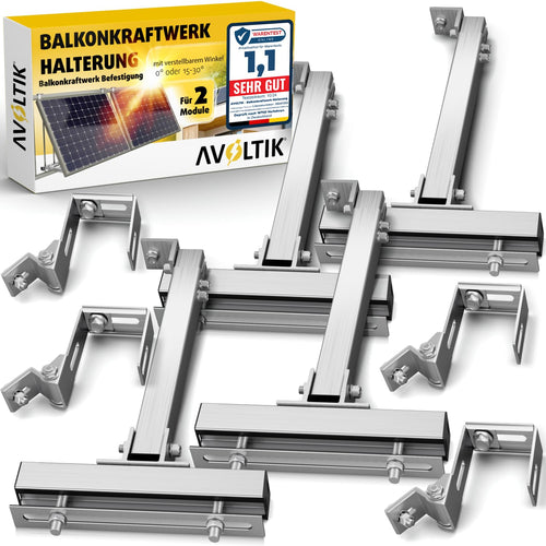 Avoltik Balkonkraftwerk Halterung Eckig - 2er V2025 Neigbar